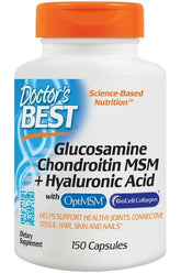Doctor's Best - Glucosamine Chondroitin MSM + Hyaluronic Acid - 150 caps - Nutri.se